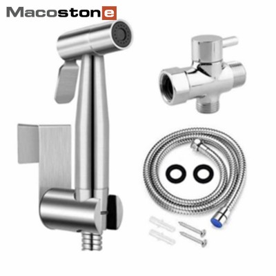 Stainless Steel 304 Personal Hygiene Brushed Nickel Diaper Flushing Toilet Hand Held Wall Mounted Bidet Sprayer Set for Toilet