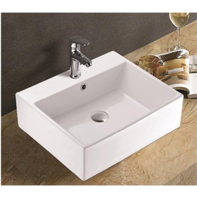 Above Counter White Single Bathroom Vanity Sink Basin