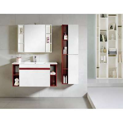 Customized Wall Mounted Melamine contemporary Waterproof Bathroom Cabinet